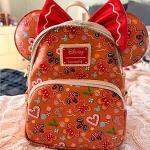 Loungefly Disney Limited Edition Gingerbread Mickey Backpack with Matching Ears